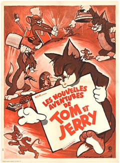 'Tom and Jerry, the New Adventures' Retro cartoon movie poster