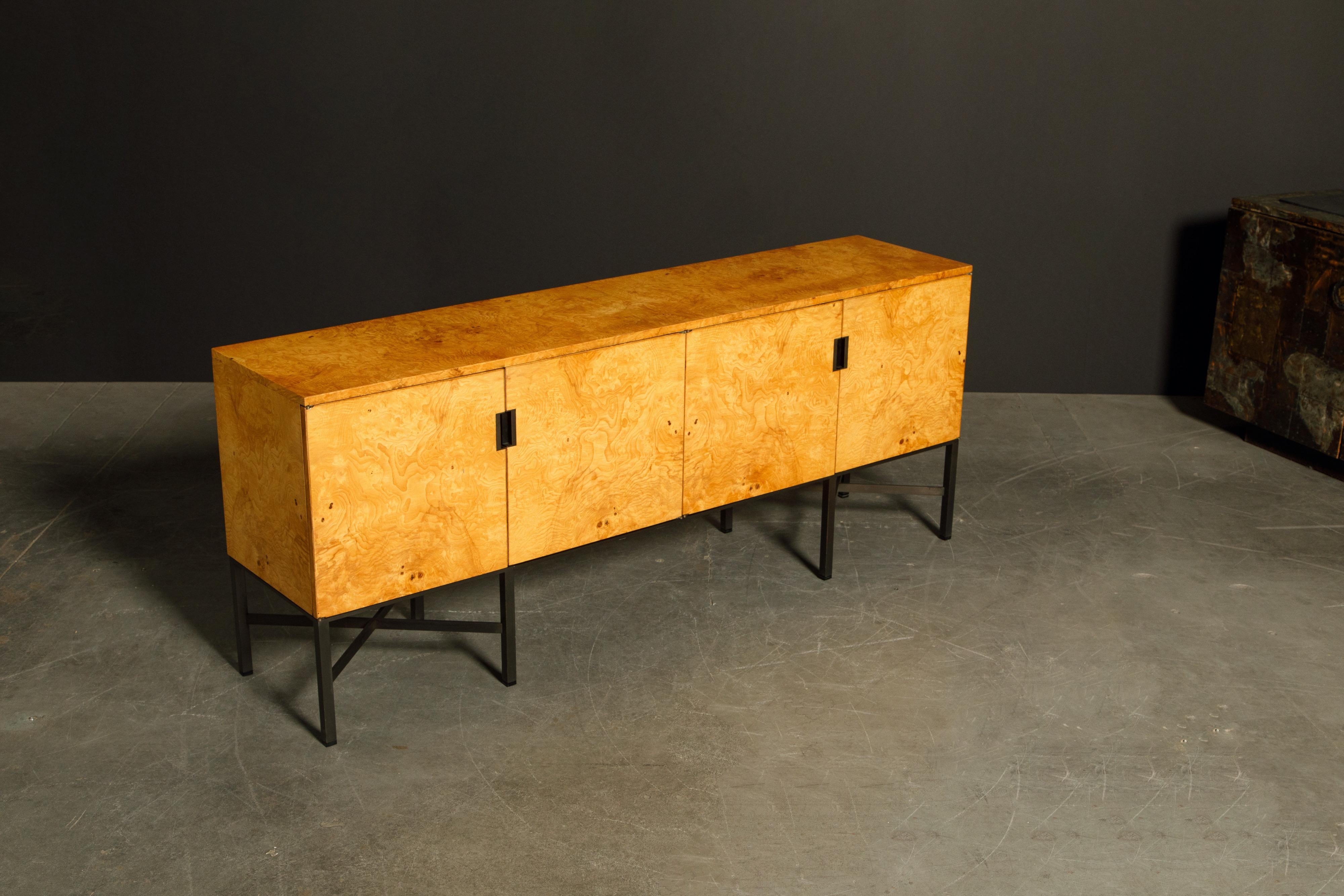 Roger Sprunger for Dunbar #7111 Olive Burl Sideboard Credenza, c. 1965, Signed 6