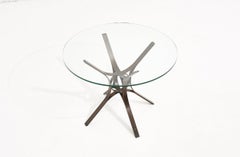 Roger Sprunger für Dunbar, Tafelaufsatz aus Bronze und Glas, 1960