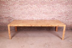 Roger Sprunger for Dunbar Burl Wood Extension Dining Table, Newly Refinished