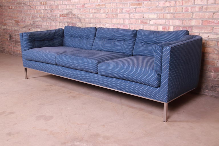 Mid-Century Modern Roger Sprunger for Dunbar Curved Back Sofa, 1970s For Sale