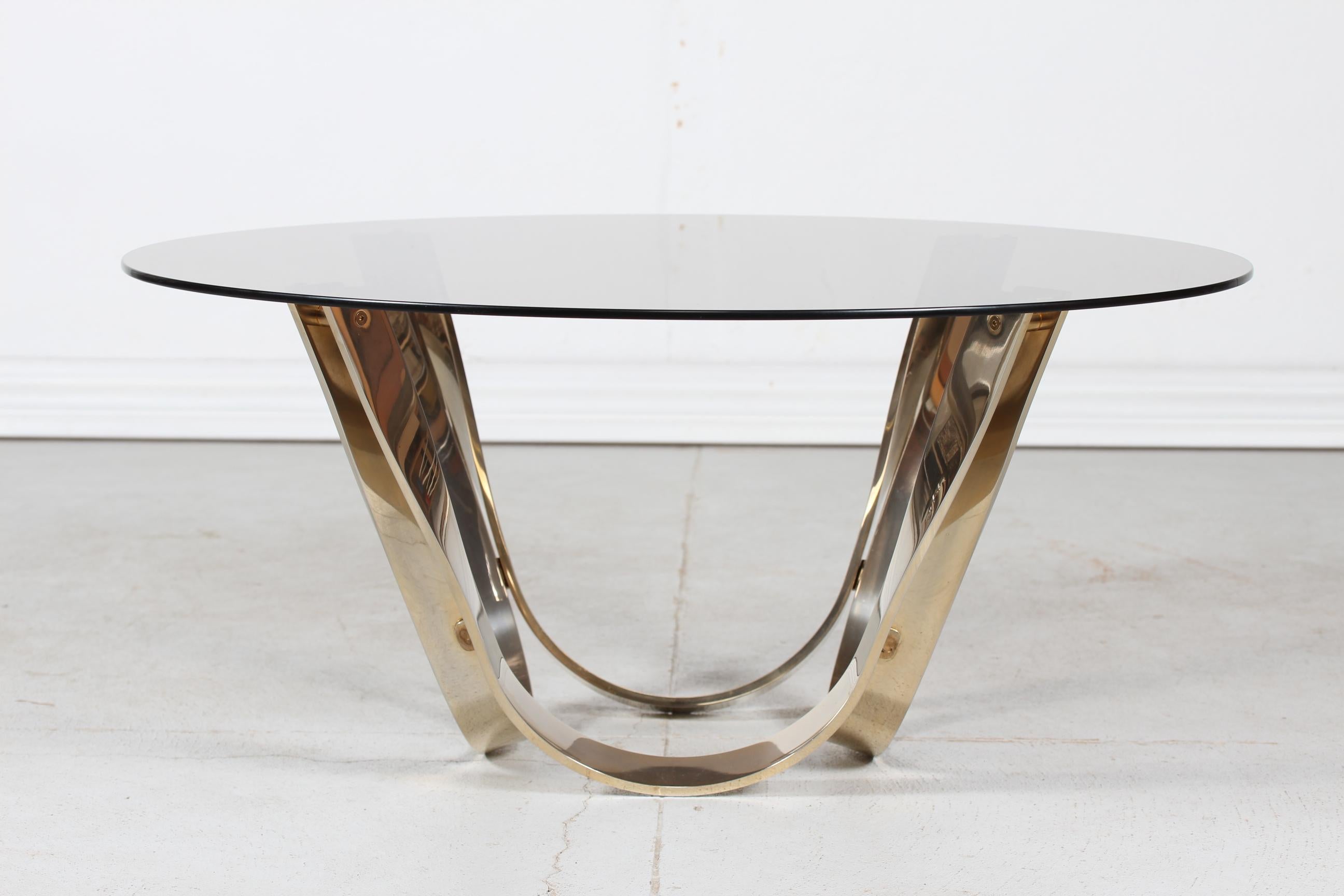 Vintage coffee table with smoked glass '60