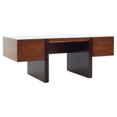 Roger Sprunger for Dunbar Mid Century Ebonized Oak Executive Desk