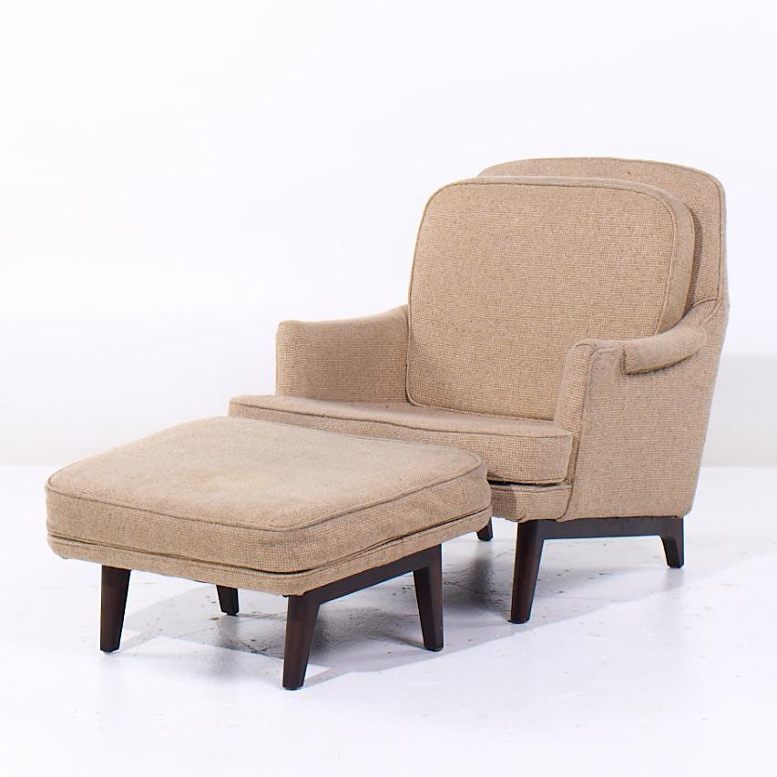 Roger Sprunger para Dunbar Silla de salón y otomana de mediados de siglo Moderno de mediados de siglo en venta