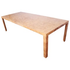 Roger Sprunger for Dunbar Mid-Century Modern Burl Wood Extension Dining Table