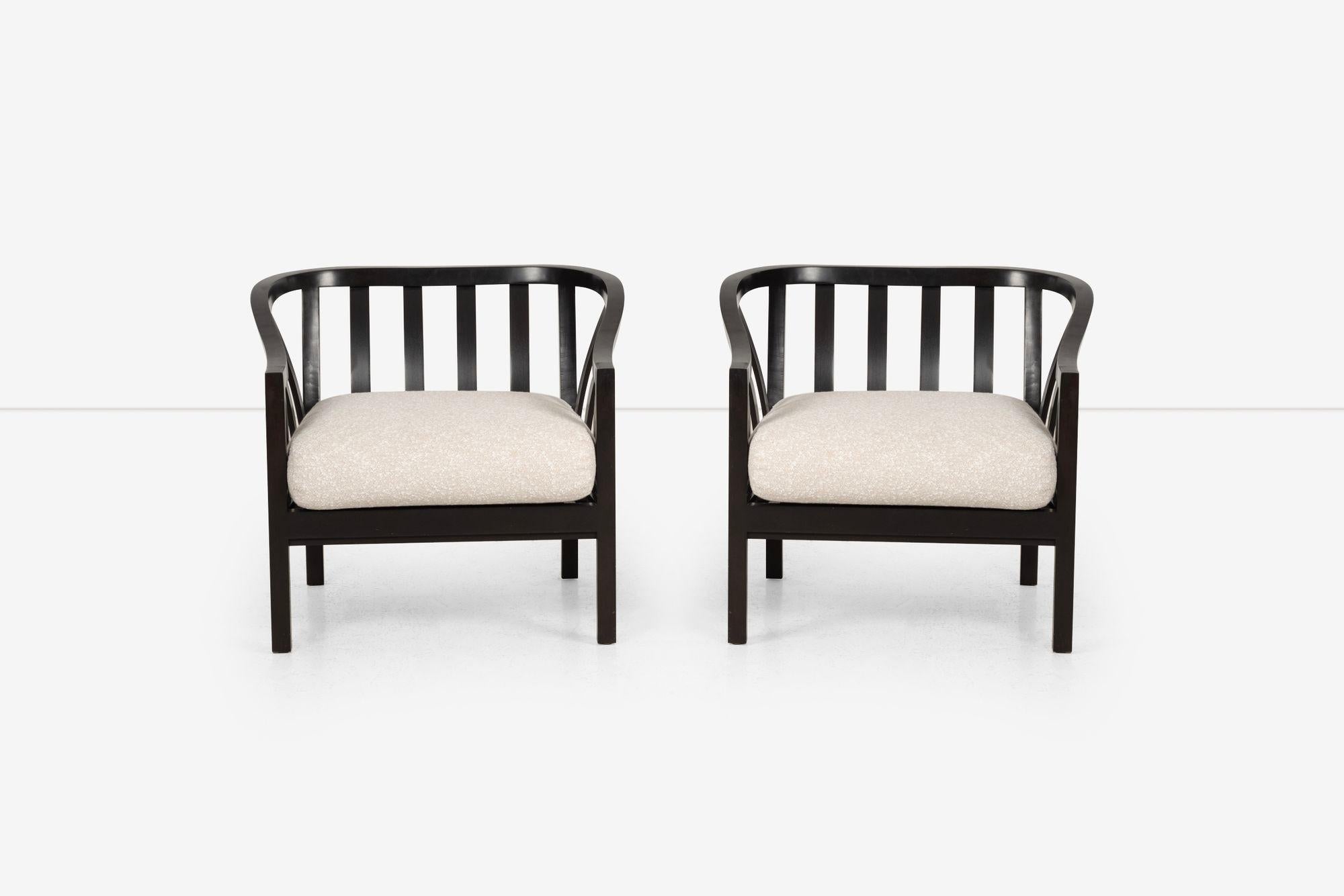 Roger Sprunger pour Dunbar, paire de chaises longues 1965c. Bon état - En vente à Chicago, IL