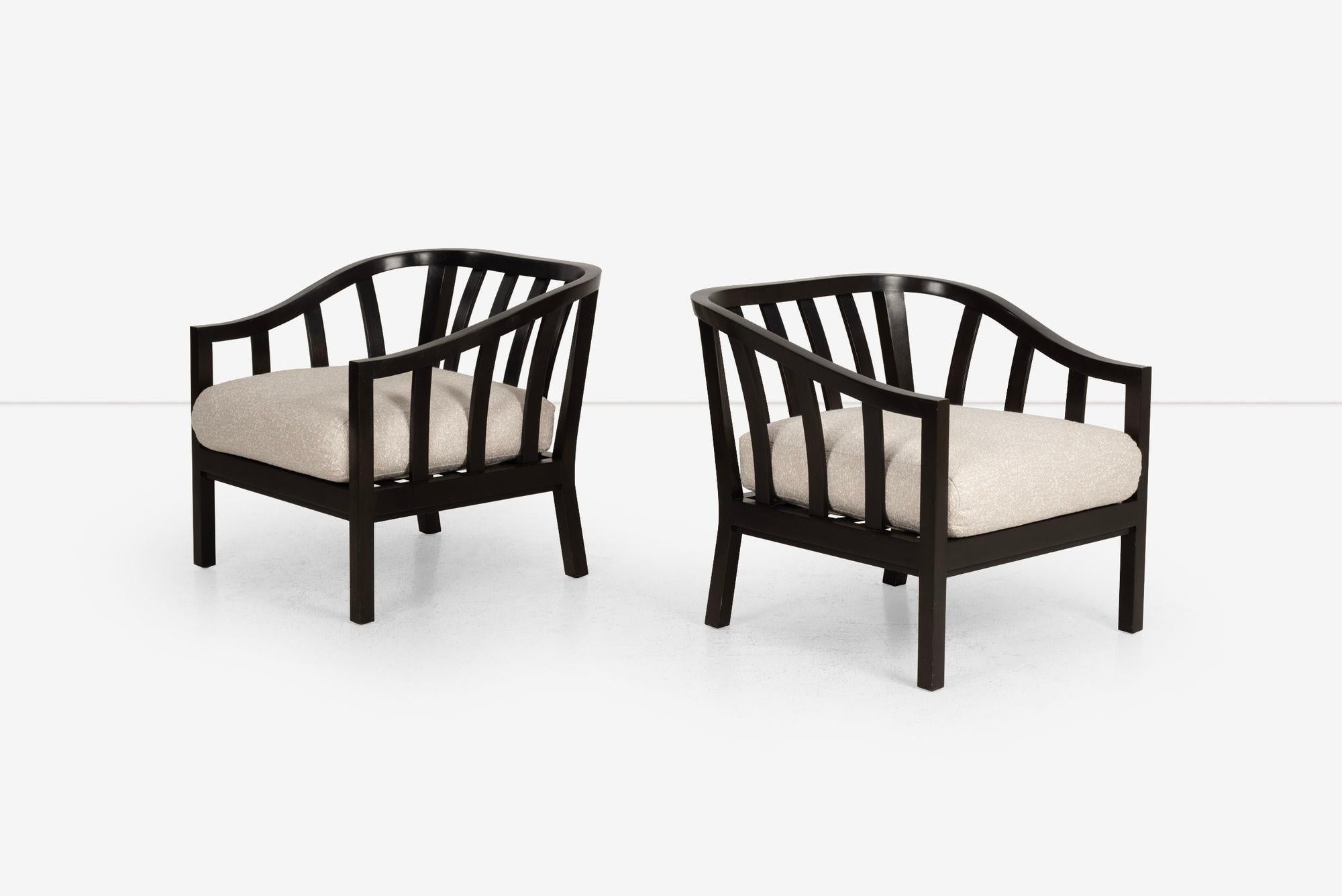 Milieu du XXe siècle Roger Sprunger pour Dunbar, paire de chaises longues 1965c. en vente