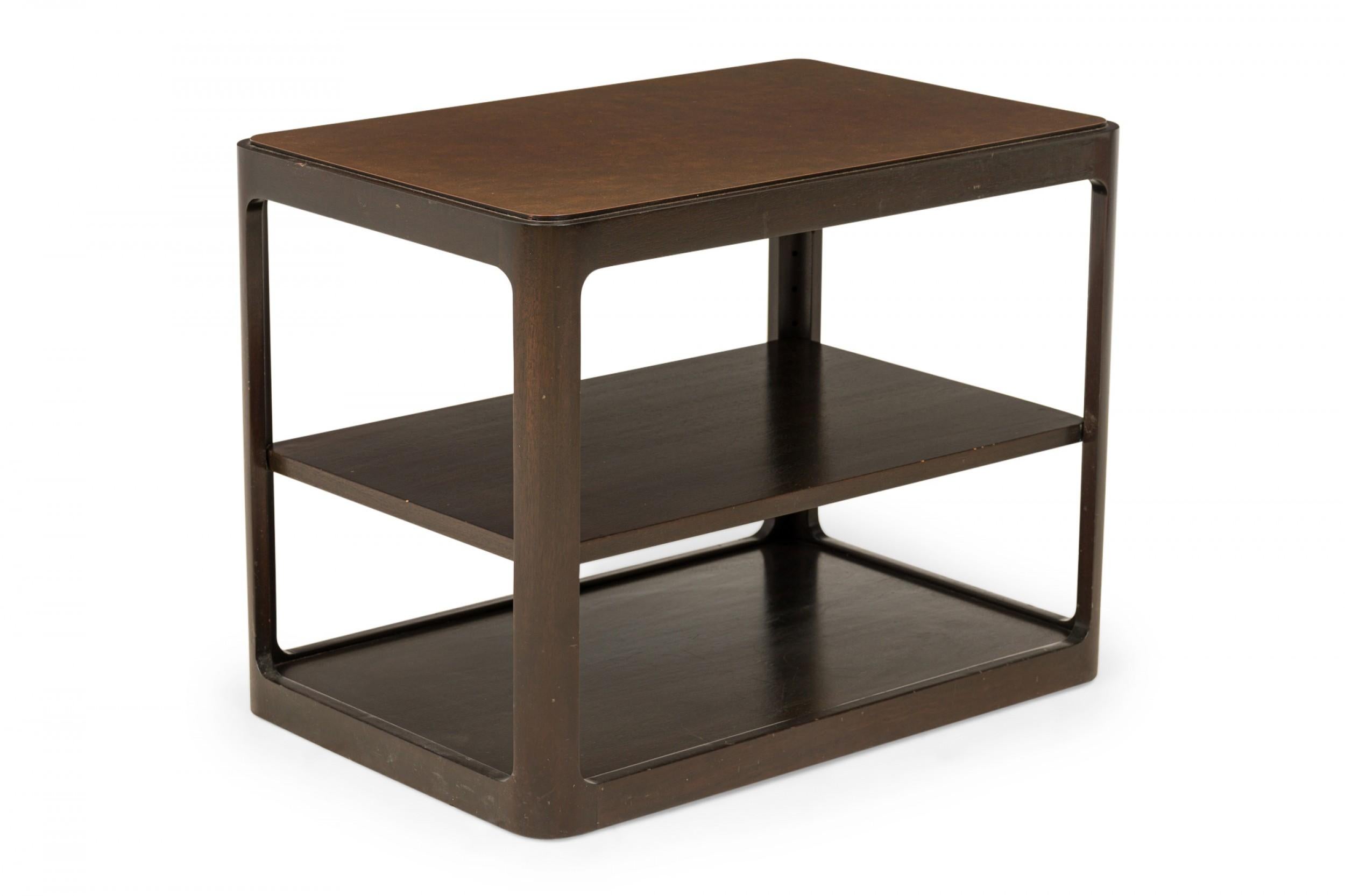 American Roger Sprunger for Dunbar 'Radius' Form Dark Wooden End Table For Sale