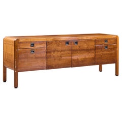 Roger Sprunger for Dunbar Style Mid Century Walnut Waterfall Credenza