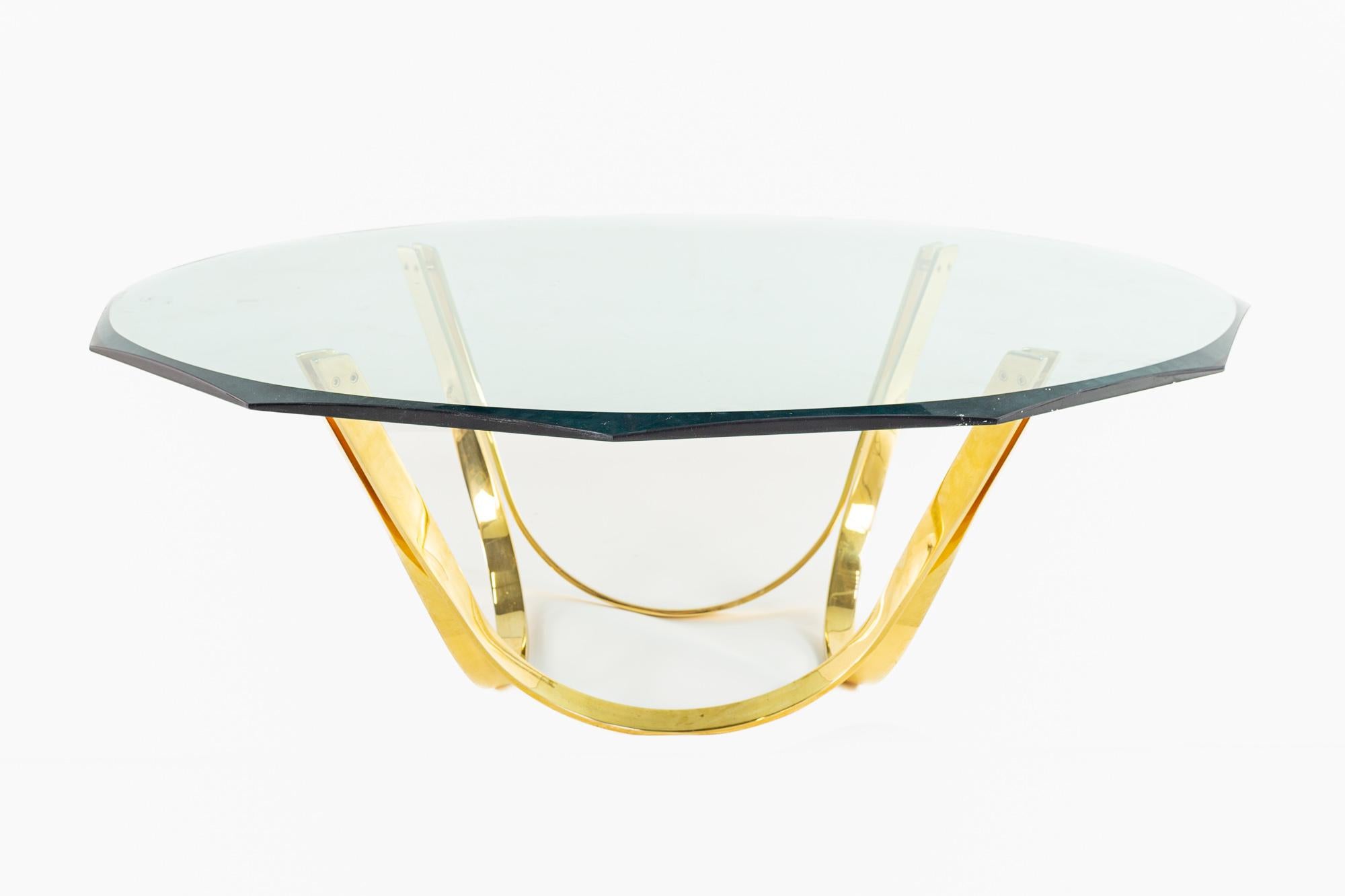 Roger Sprunger Mid Century Glass and Brass Table

This table measures: 48.5 wide x 48.5 deep x 18 inches high

All pieces of furniture can be had in what we call restored vintage condition. That means the piece is restored upon purchase so it’s