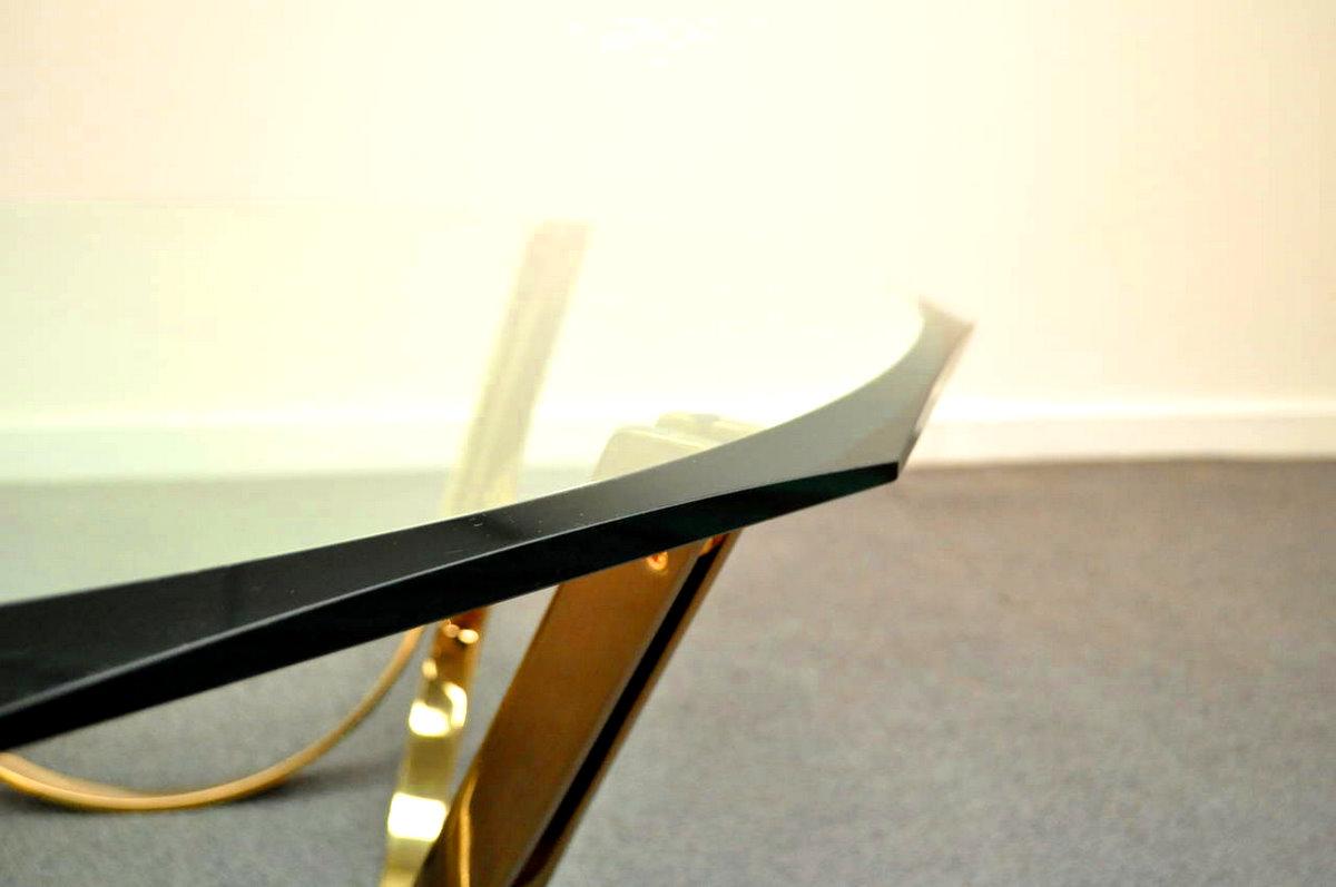 20th Century Roger Sprunger Style Cocktail Table by Tri-Mark in Gold For Sale