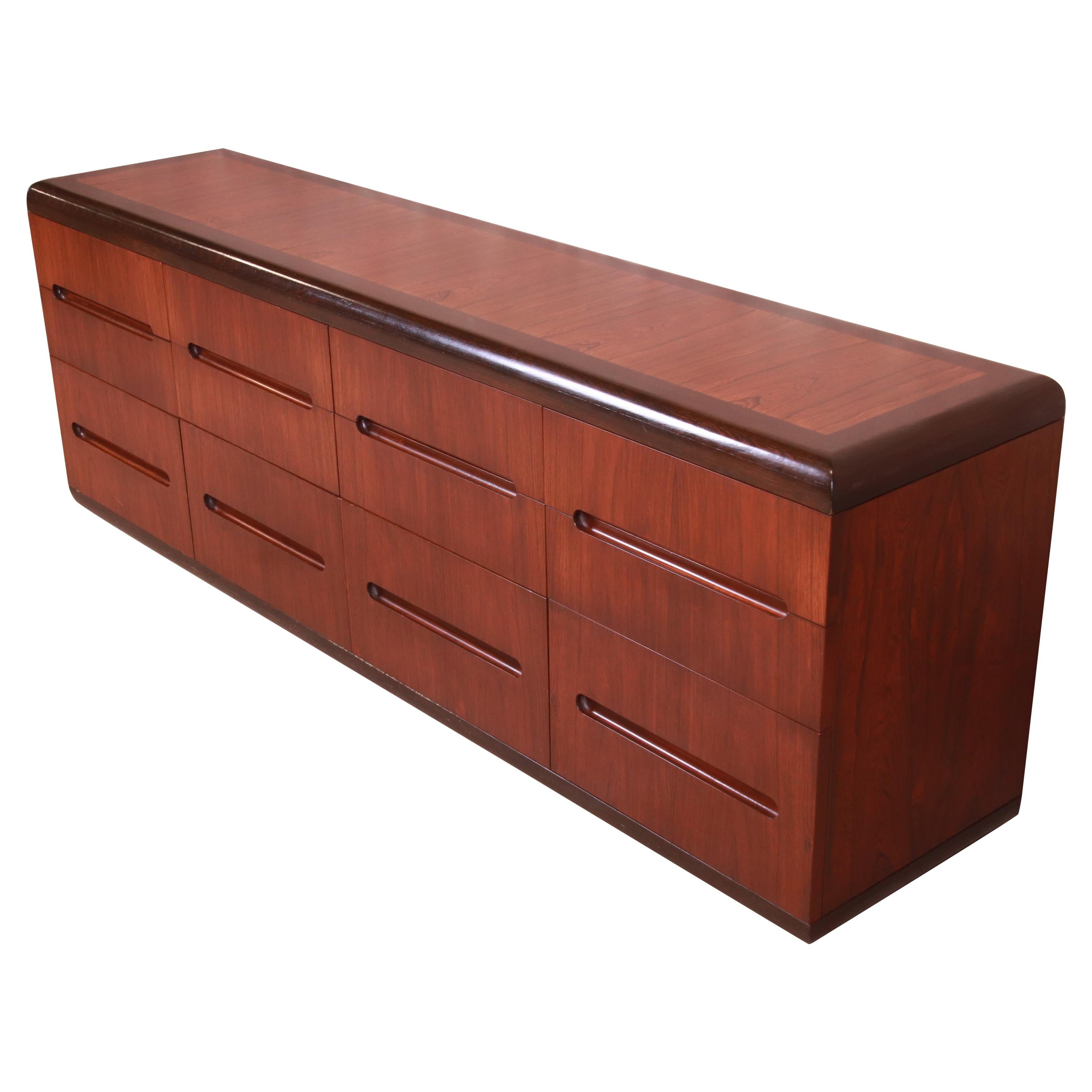 Roger Spunger for Dunbar Rosewood Executive Credenza, 1970s