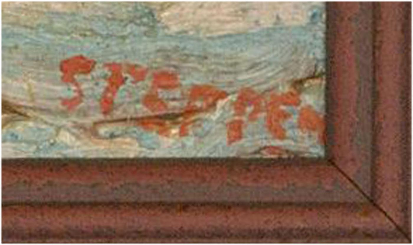 Roger Steppens (nato nel 1956) - Olio del XX secolo incorniciato, Case a terrazza 3