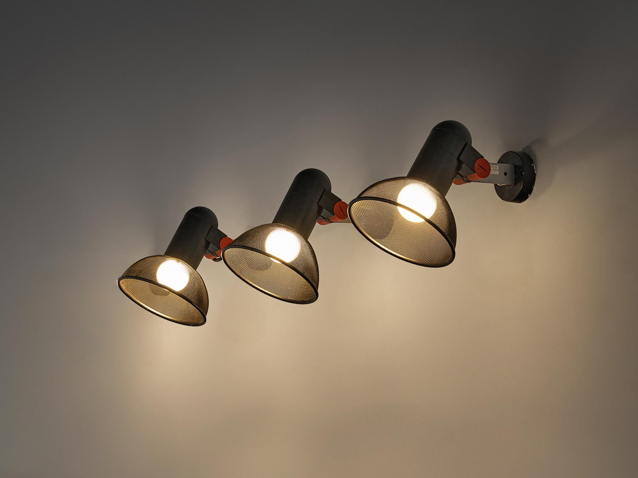 Metal Roger Tallon for Erco 'Spot' Wall Lights For Sale