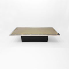 Roger Vanhevel Chrome Brass Mirror Coffee Table Hollywood Regency 1970s Rizzo