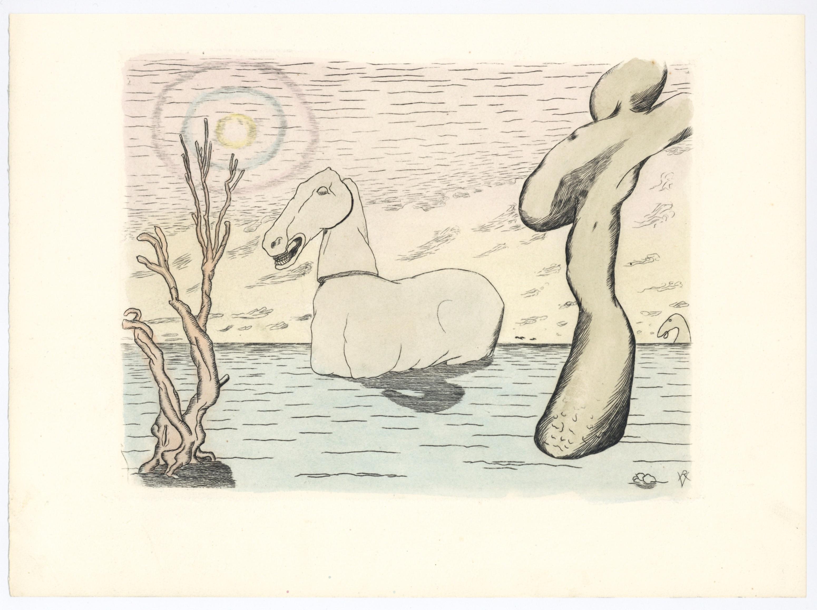 original etching - Print by Roger Vieillard