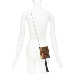 ROGER VIVIER 2017 „Boite De Nuit“ – metallisch schimmernde Abend-Clutch im Umschlagformat mit Schlangenmuster