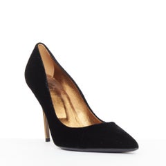 ROGER VIVIER 2018 Decollete Sexy velvet bronze metal gloss heel pigallepump EU38