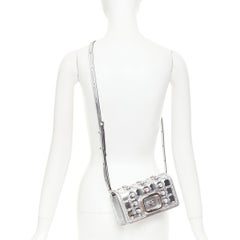 ROGER VIVIER 2023 Kaleidochoc Viv Choc Mini Disco sequin crystal crossbody bag