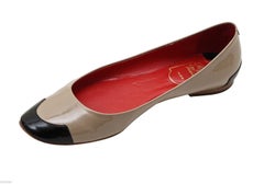 ROGER VIVIER Black Ballet Flat Heel Shoe Patent Leather HELLO COCO Taupe T.05 37