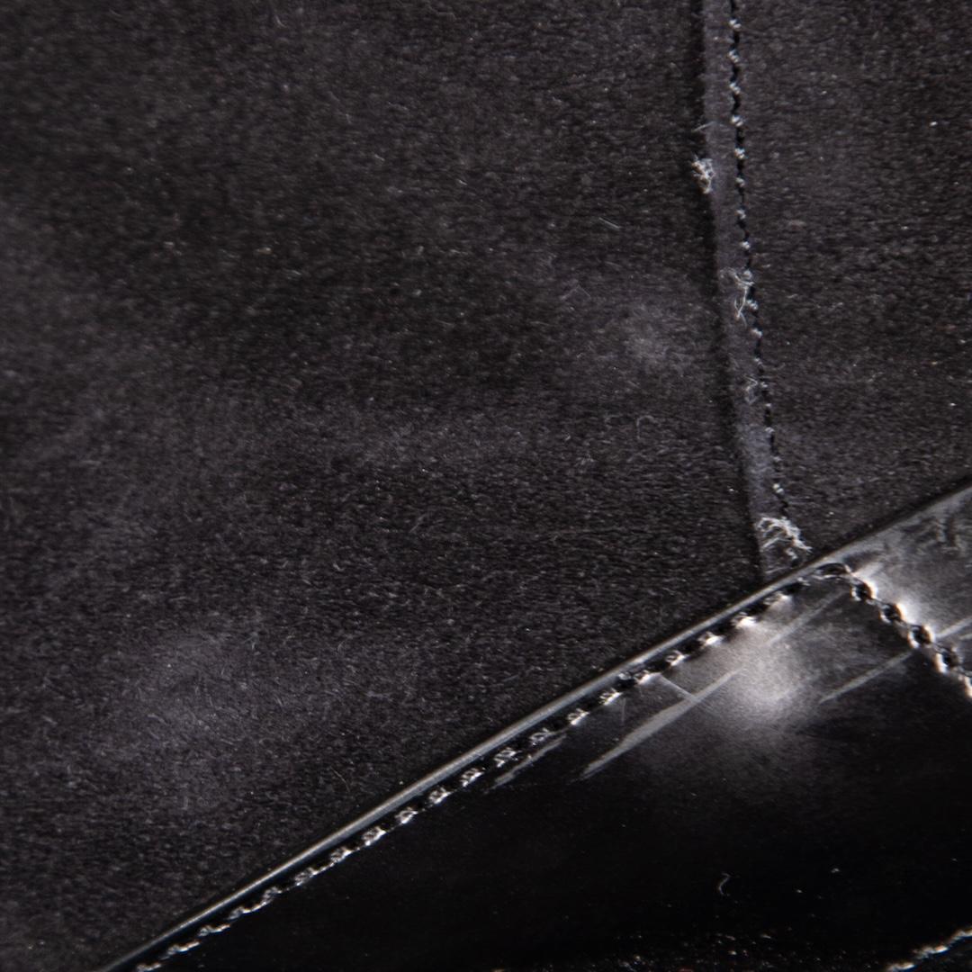 Roger Vivier Black Leather Over The Knee Suede Panel Boots Size IT 36 For Sale 1