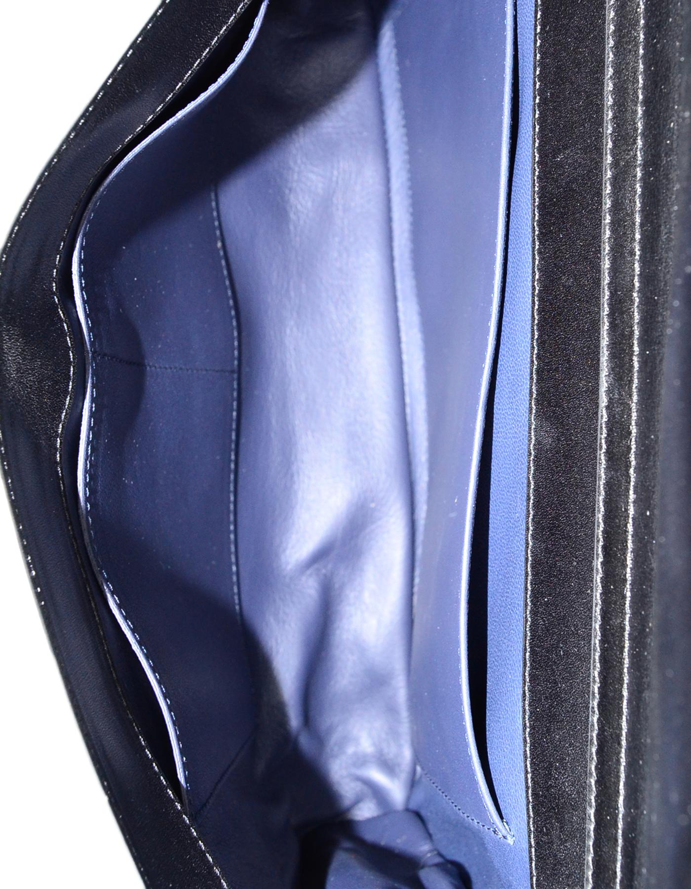 Roger Vivier Black Leather/Patent Top Handle Bag w. Dust Bag 4