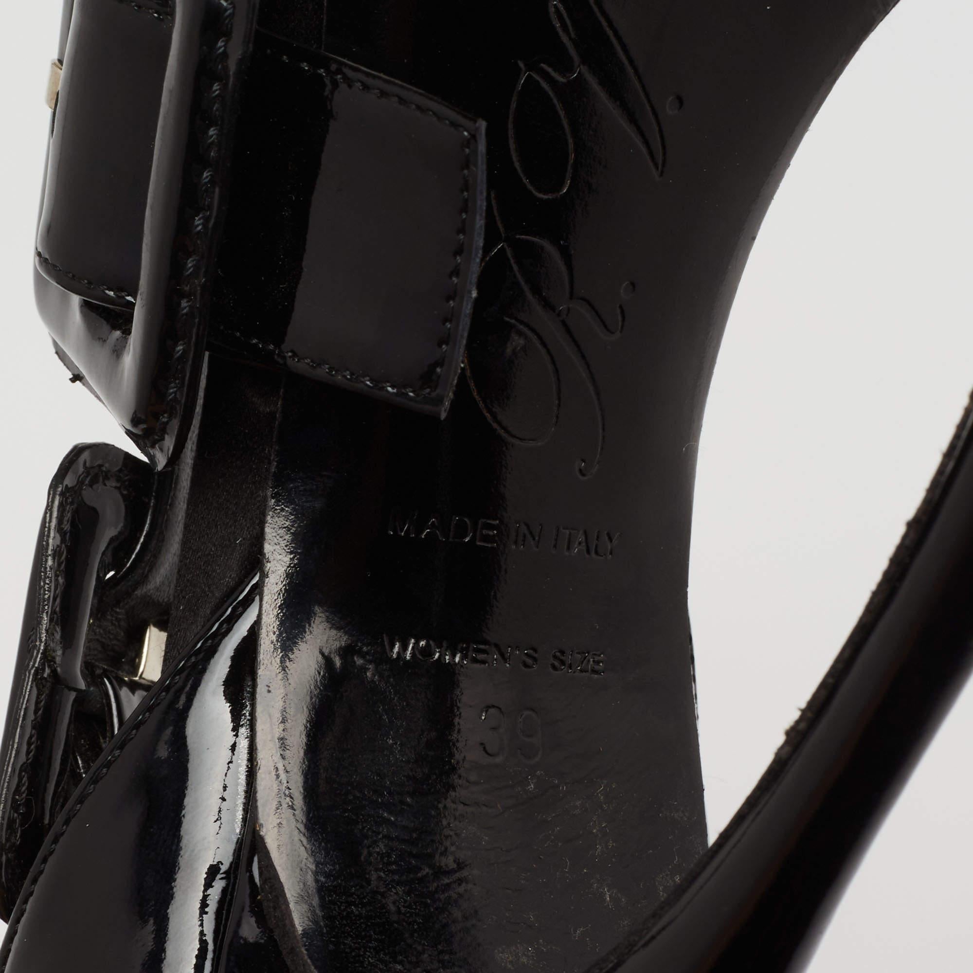 Roger Vivier  Black Patent Leather Buckle D