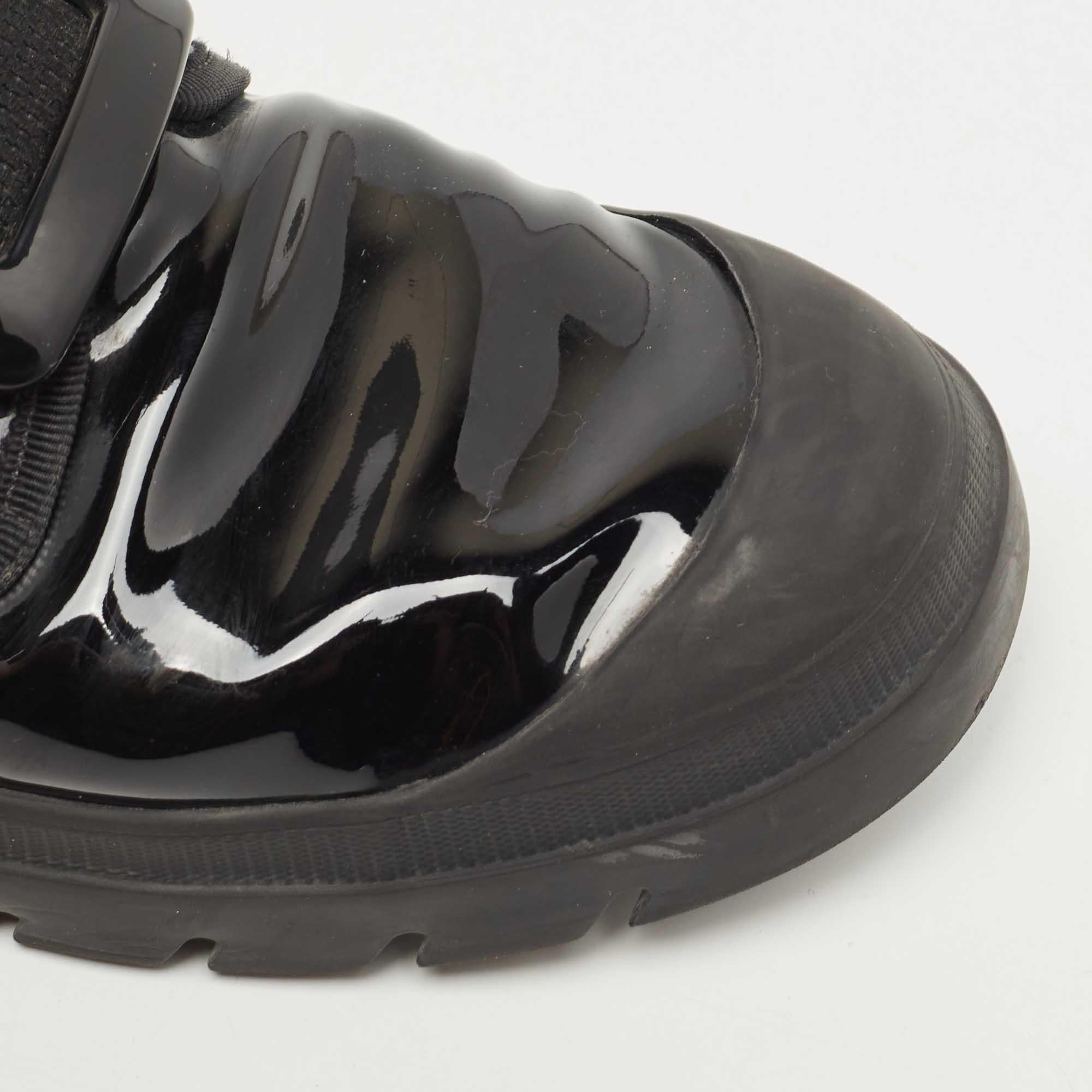 Roger Vivier Black Patent Leather Desert Lacquered Buckle Slip On Derby Size 41 3