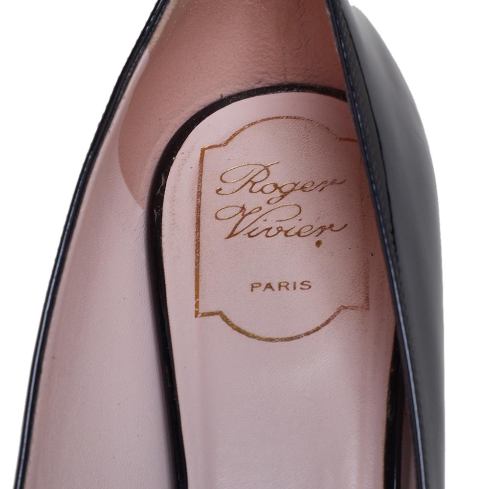 Roger Vivier Black Patent Leather Très Vivier Pumps Size 39.5 2