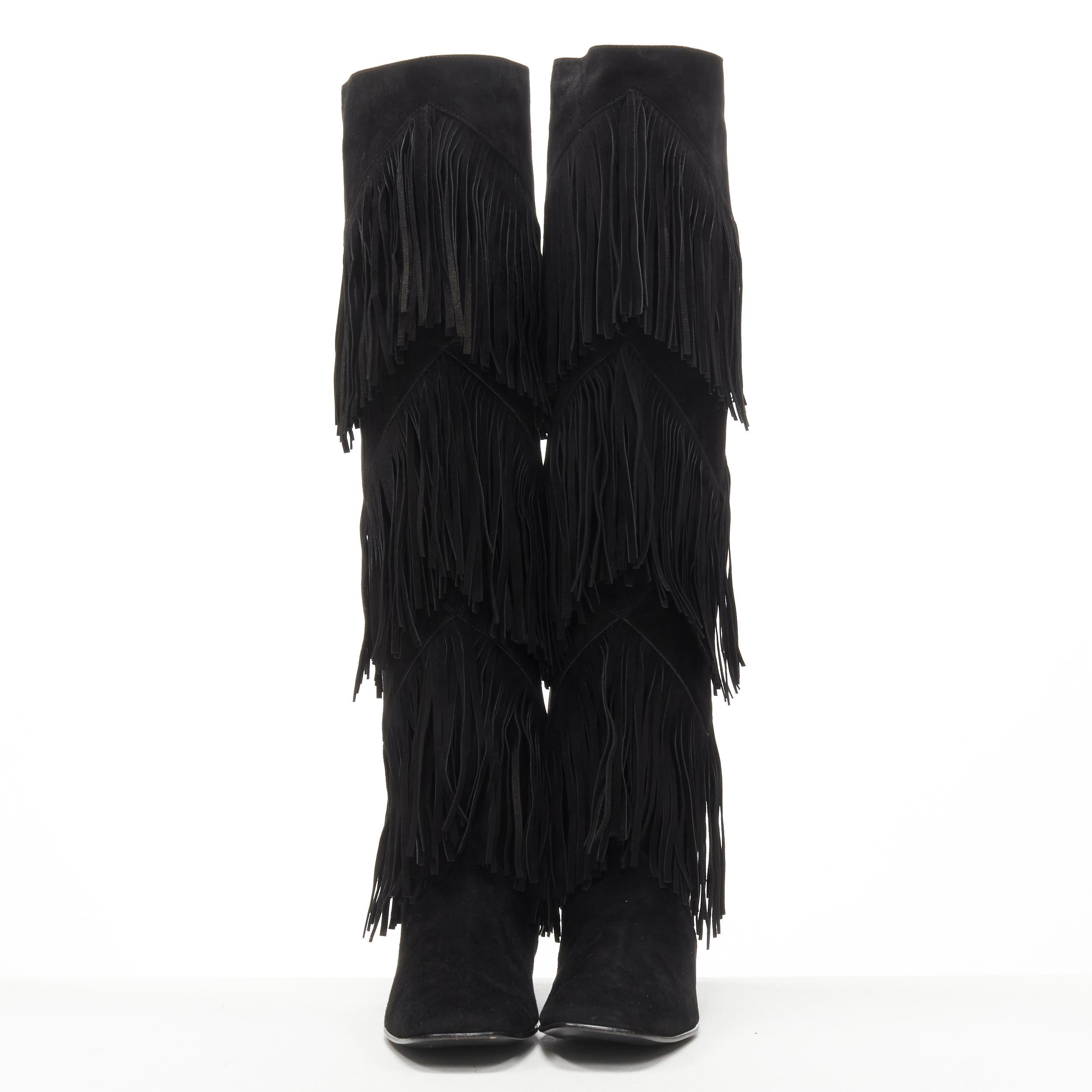 flat fringe boots