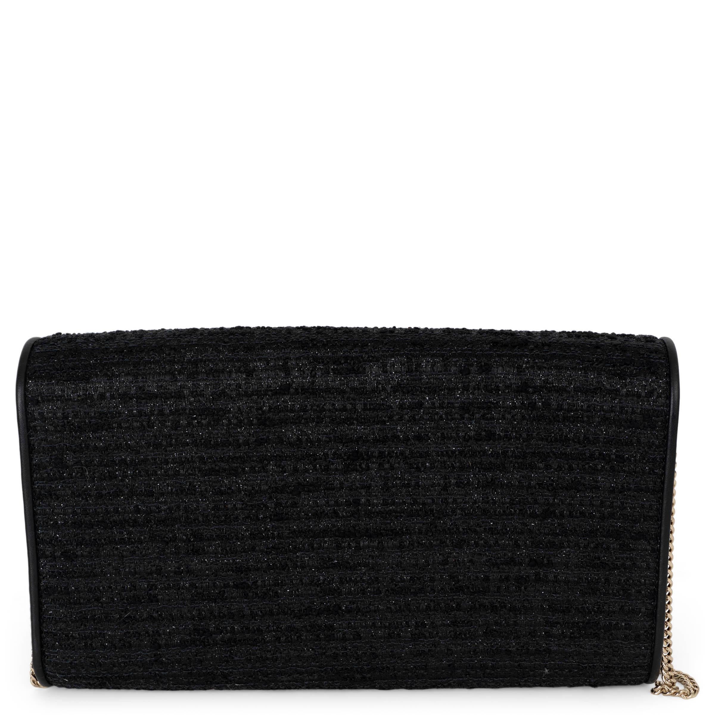 Nero ROGER VIVIER nero TWEED VIVIER BOUQUET MINI Pochette con Catena in vendita