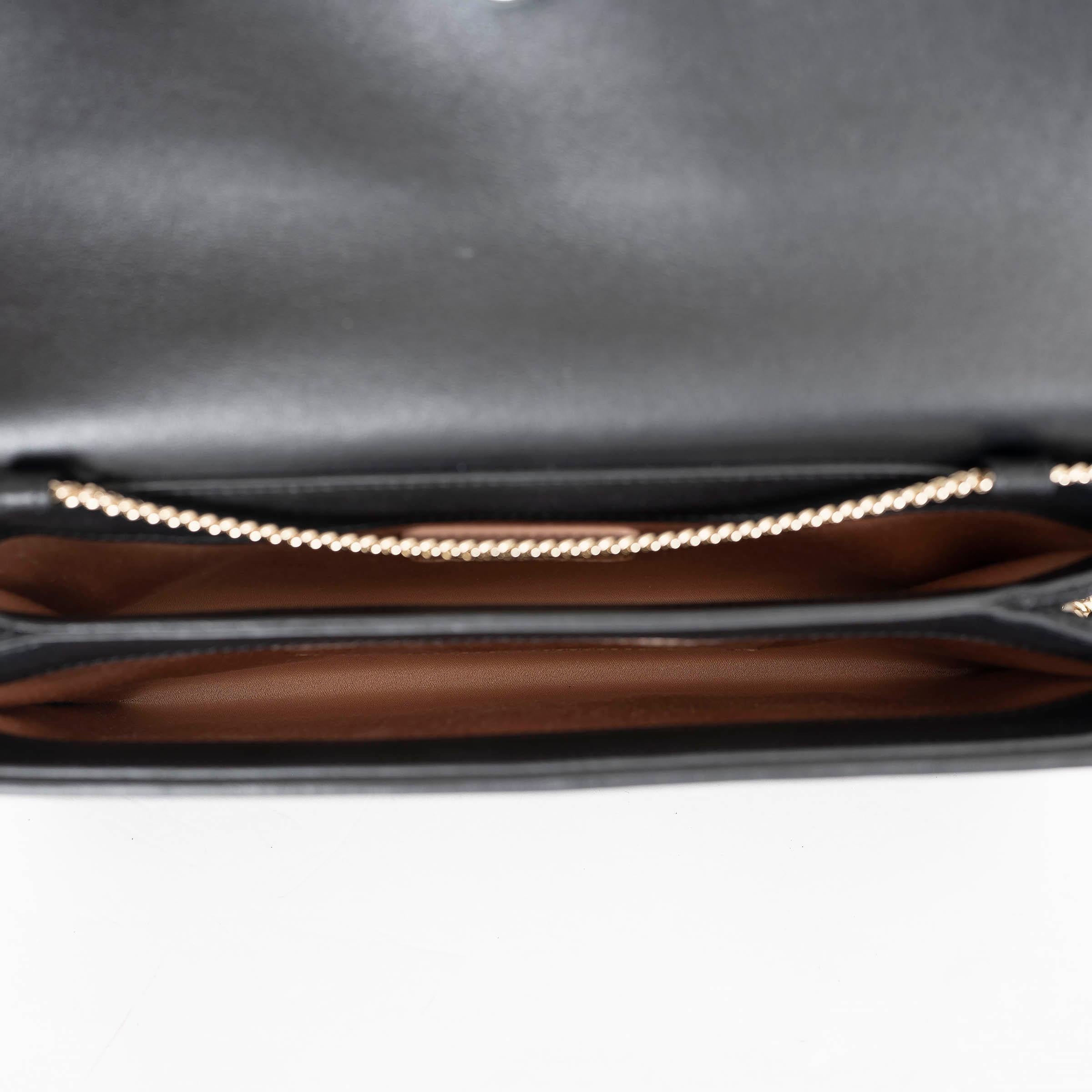 Donna ROGER VIVIER nero TWEED VIVIER BOUQUET MINI Pochette con Catena in vendita