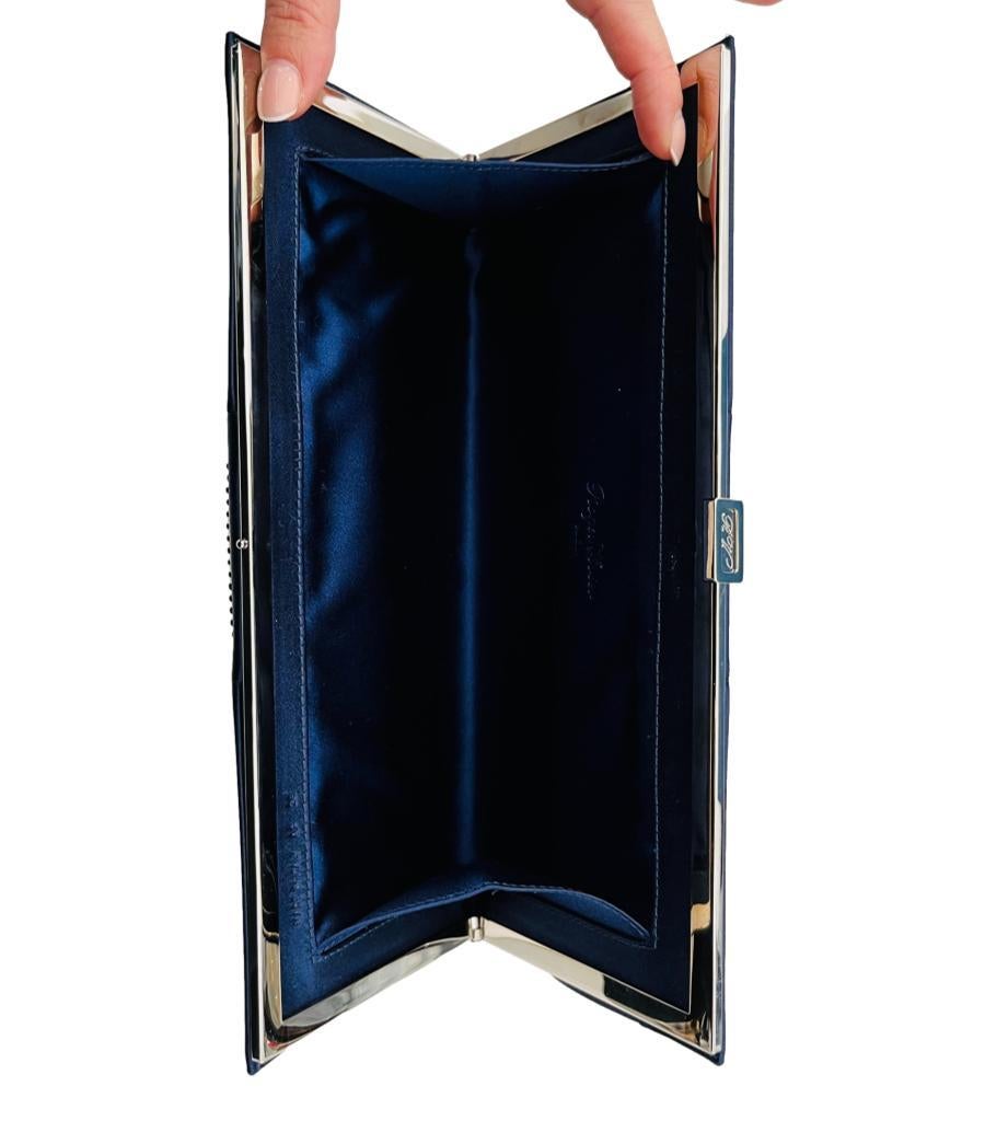 Roger Vivier Crystal Buckle Satin Clutch Bag For Sale 1