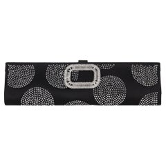 Roger Vivier Crystal Embellished Satin Clutch Bag