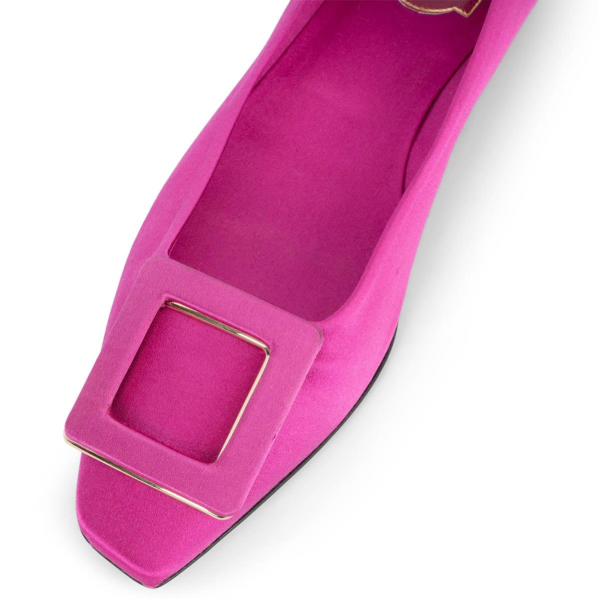 Chaussures de ballet ROGER VIVIER TROMPETTE en satin fuchsia 38 en vente 1