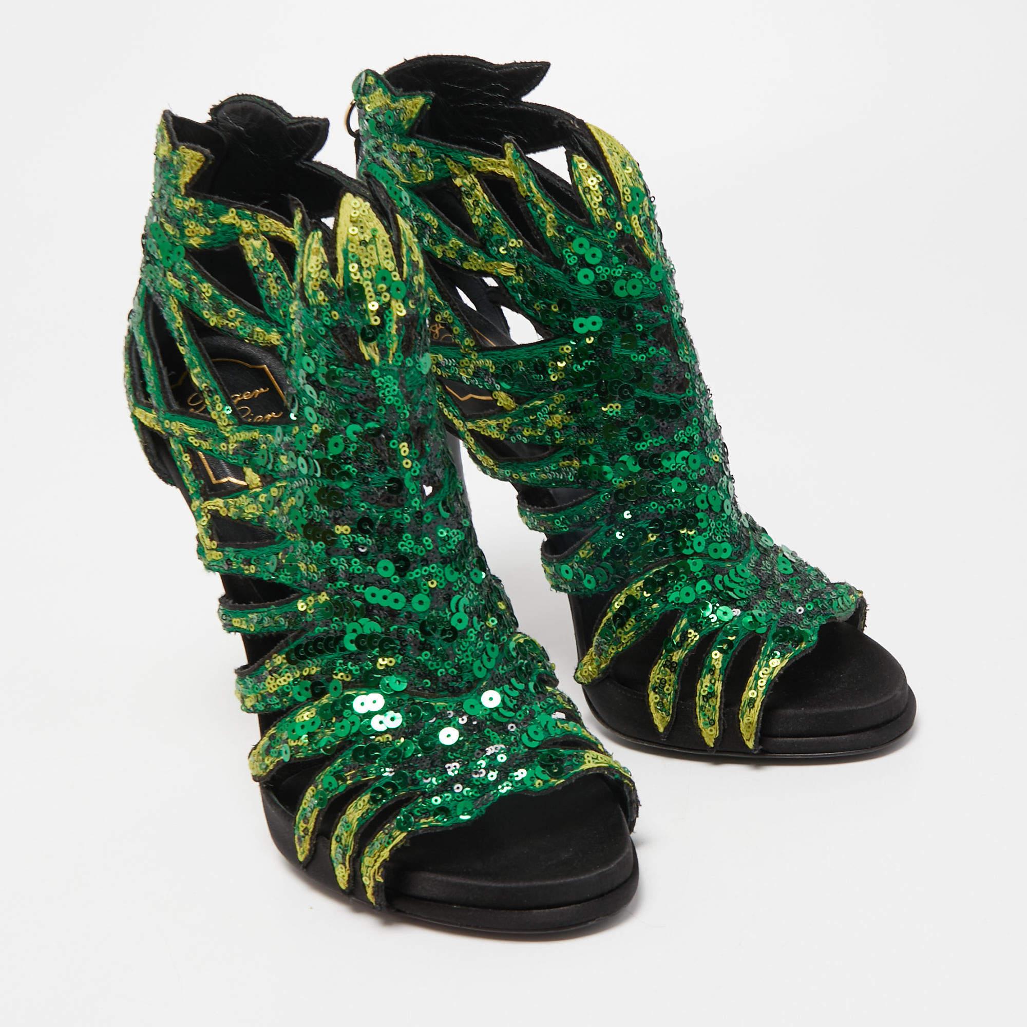 emerald green sparkly heels