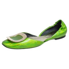 Roger Vivier, appartamenti in pelle metallizzata Greene & Greene Taglia 35,5