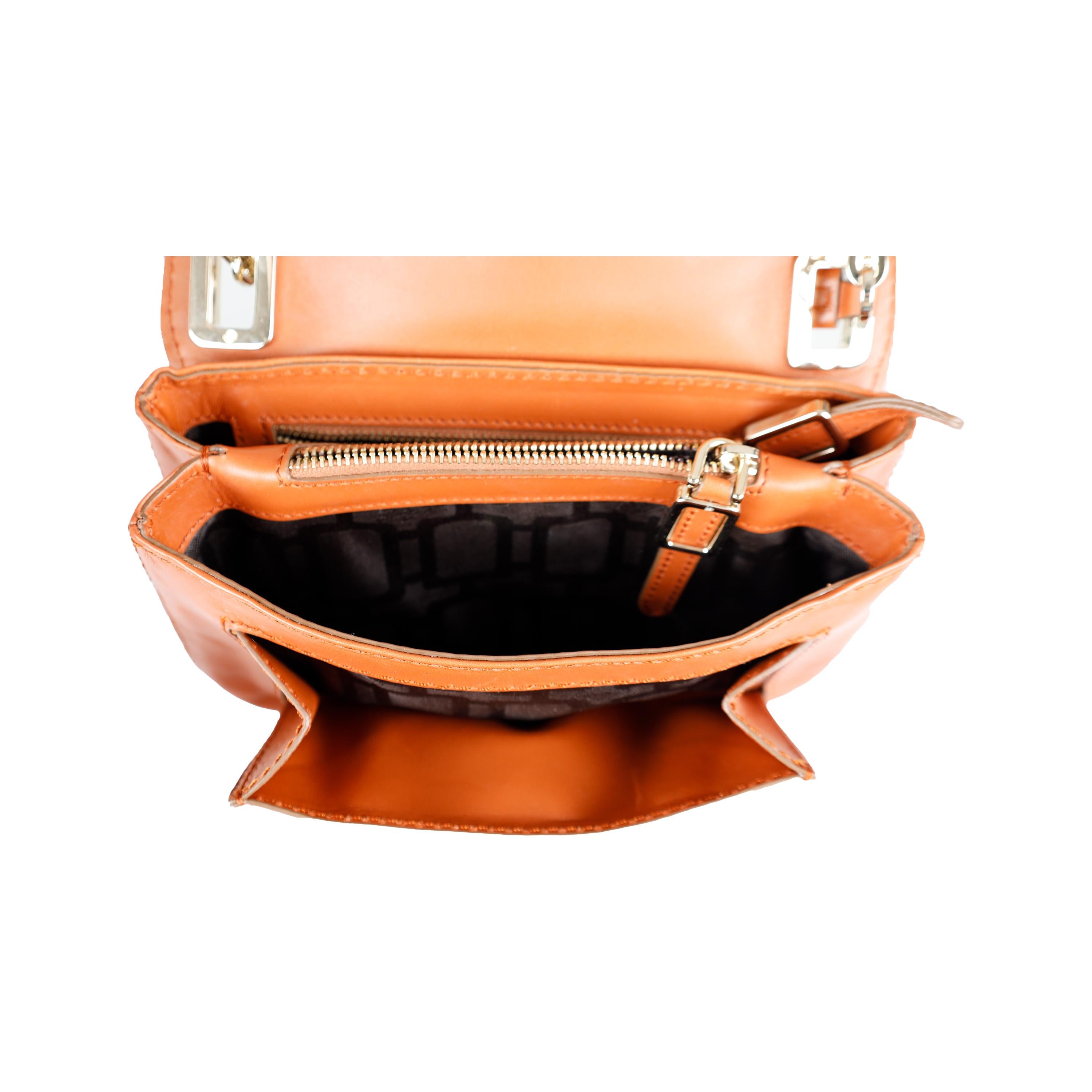 Orange Roger Vivier Metro Shoulder Bag For Sale