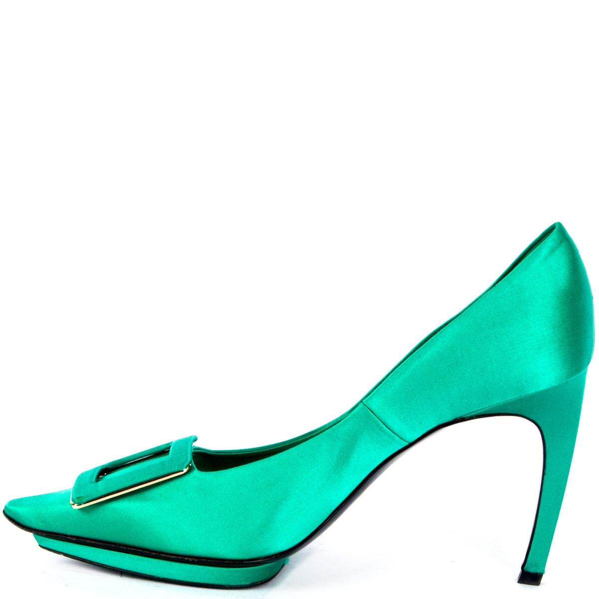 green silk shoes