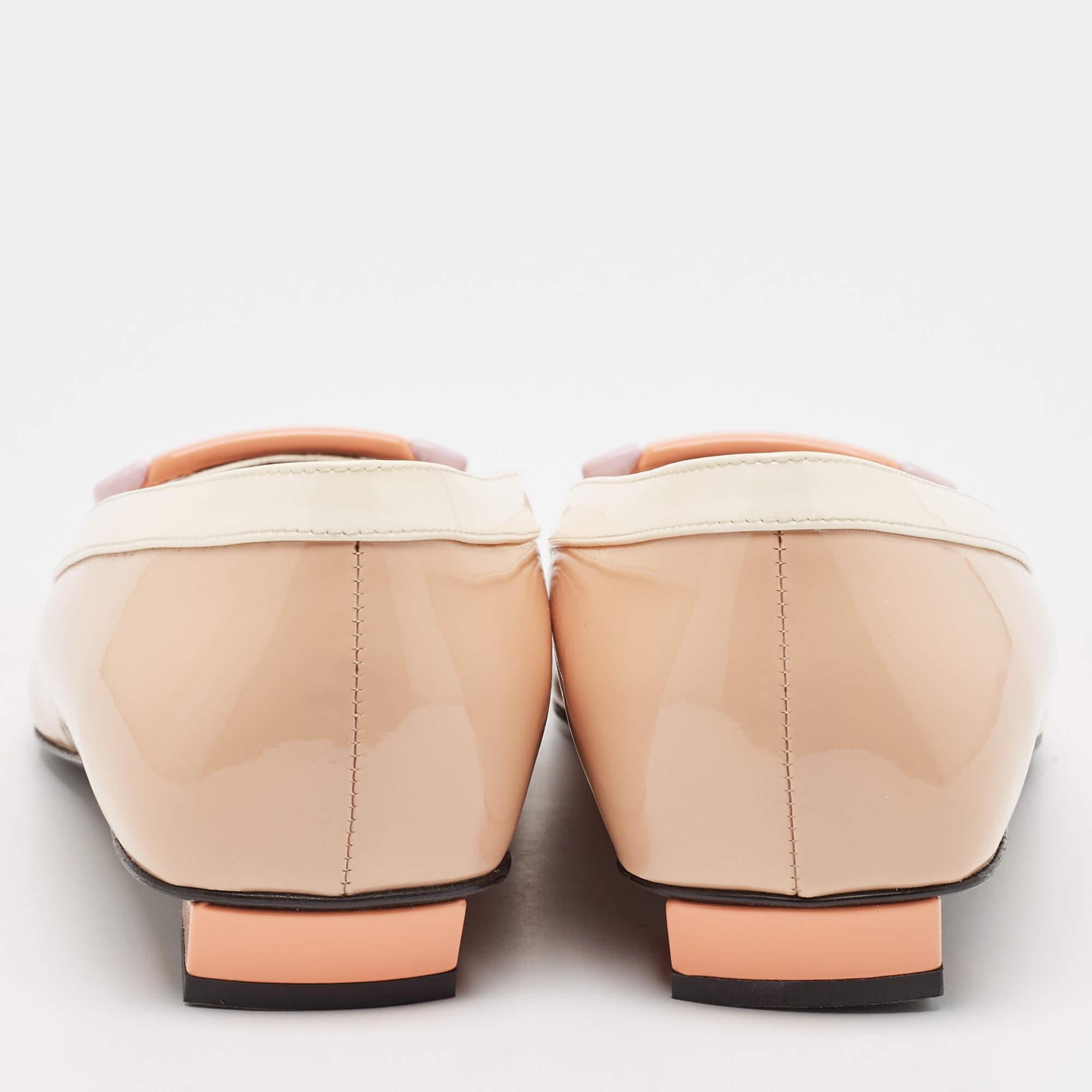 De las mujeres Roger Vivier Bailarinas de charol multicolor talla 38 en venta