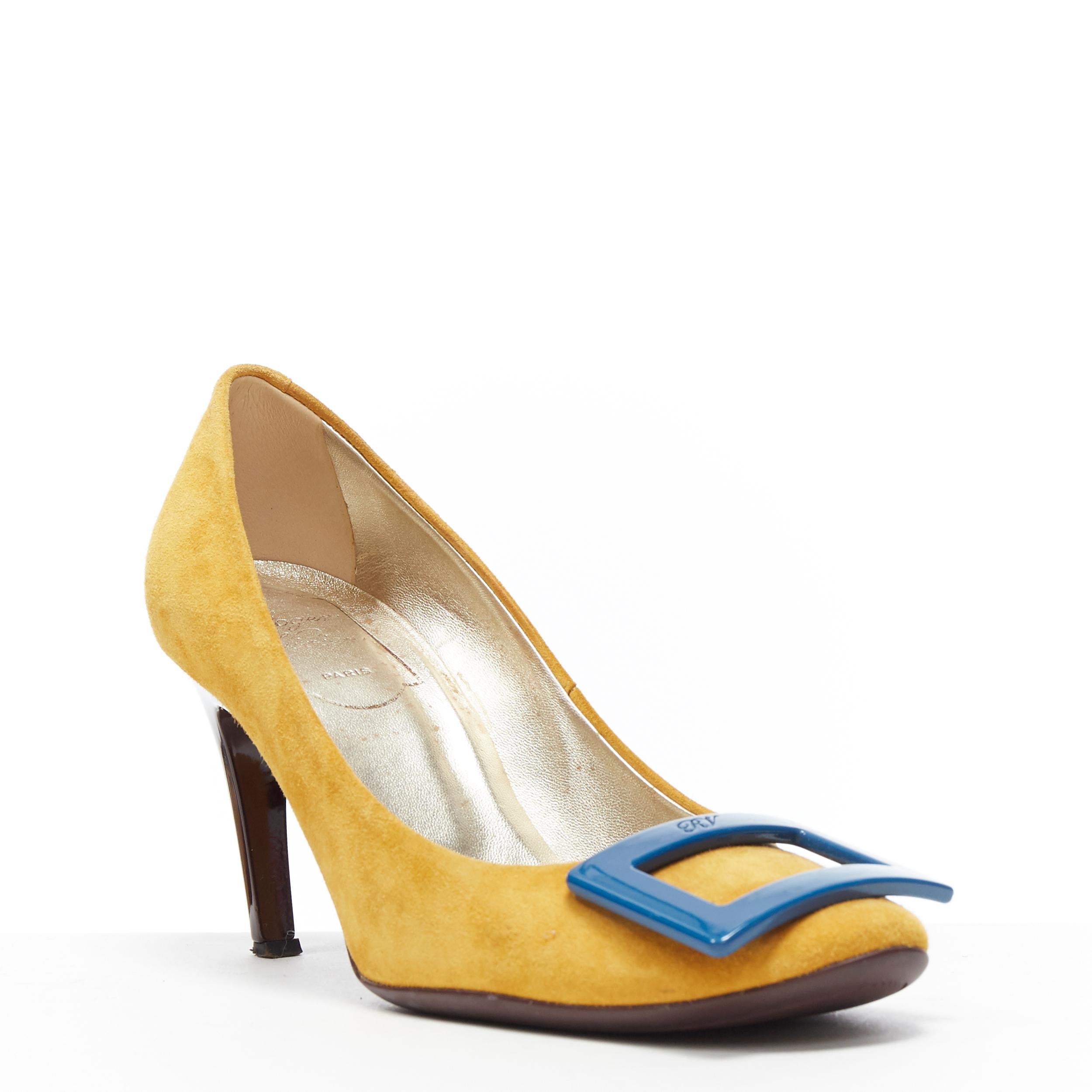 roger vivier yellow shoes