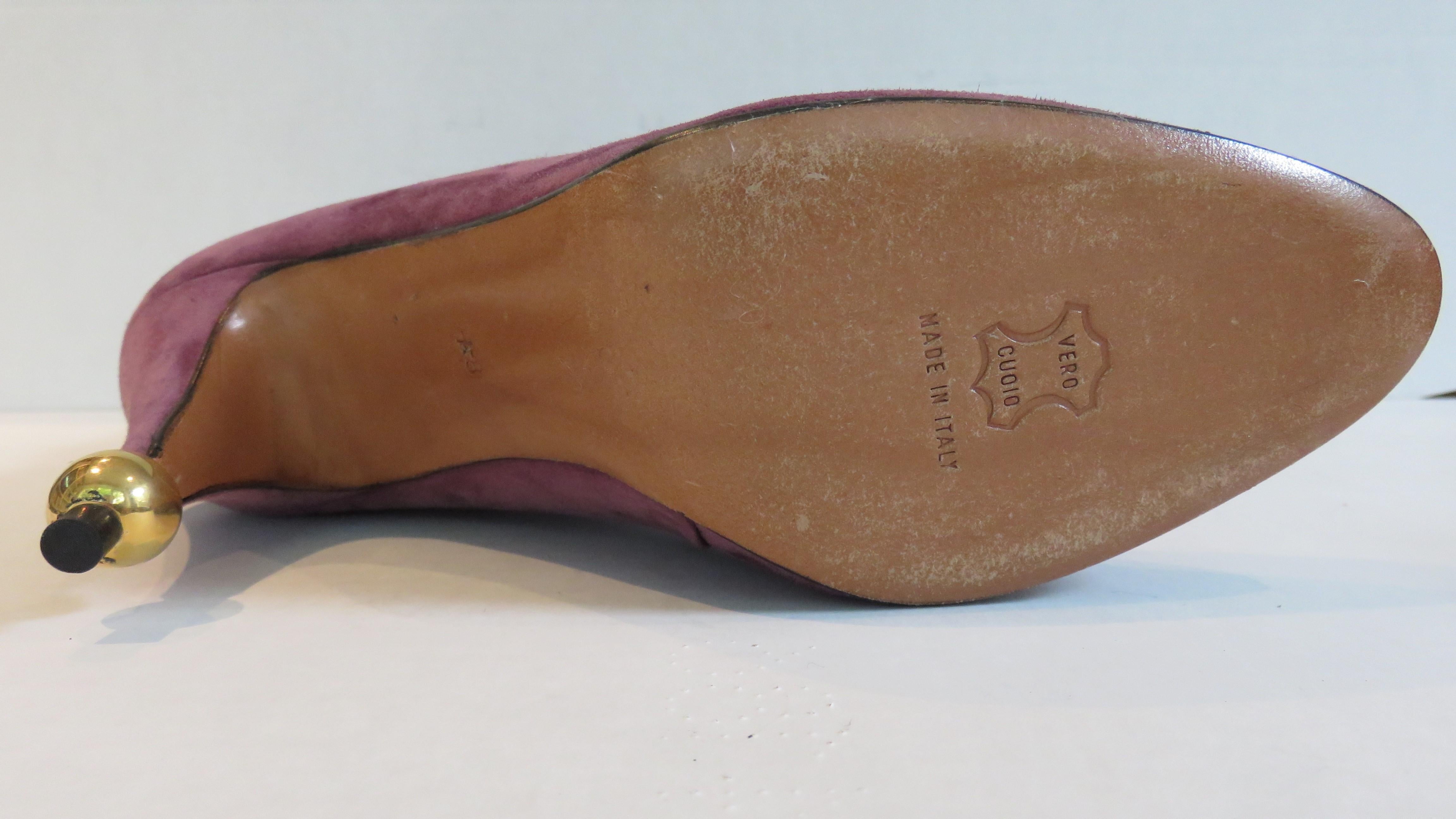 Roger Vivier New Vintage 1980s Suede Ball Heel Boots 3