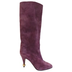 Roger Vivier New Vintage 1980s Suede Ball Heel Boots