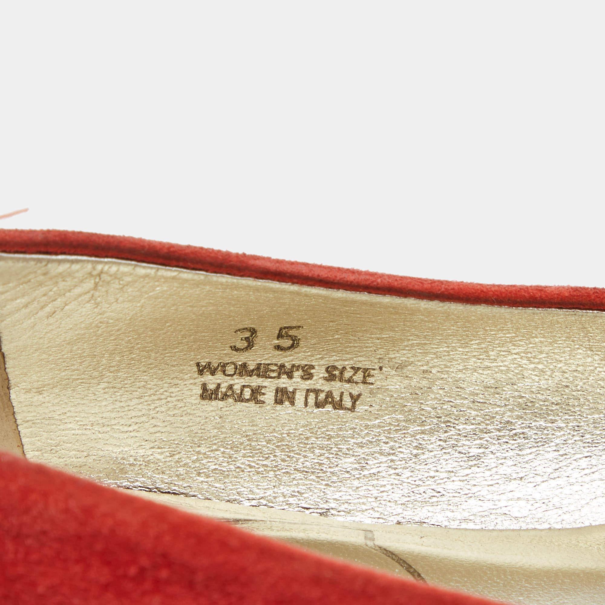 Roger Vivier Ballerines Vivier en daim orange taille 35 en vente 3