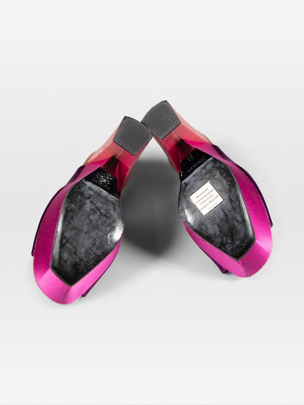 Roger Vivier Mules à plateforme violettes taille IT 36 Bon état - En vente à London, GB