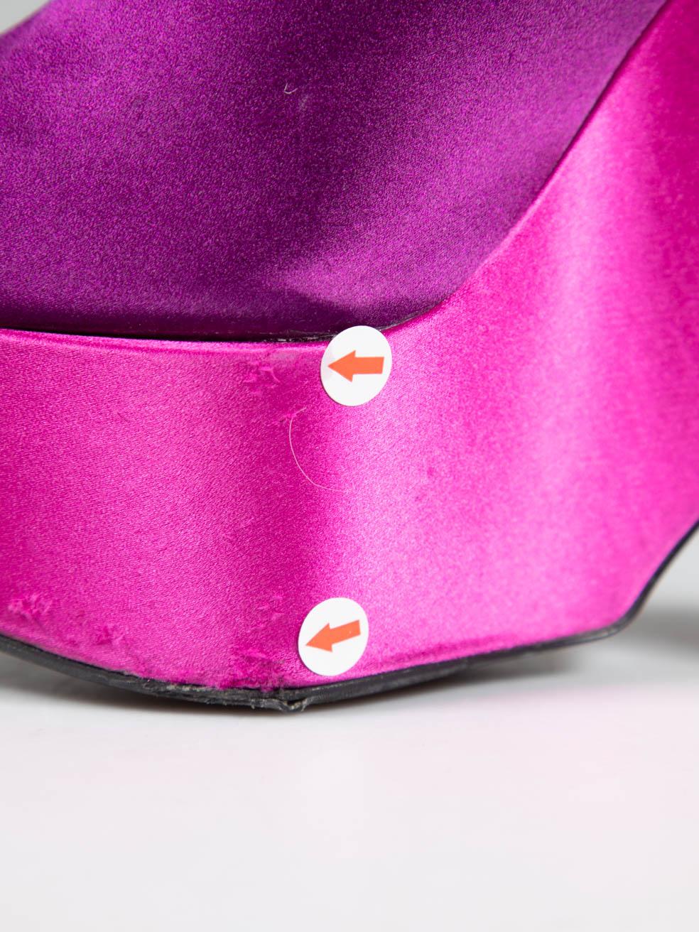 Roger Vivier Mules à plateforme violettes taille IT 36 en vente 2