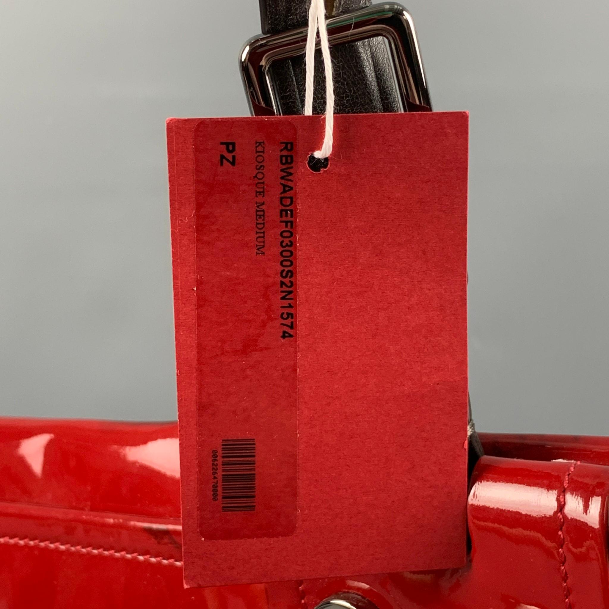 ROGER VIVIER Red Brown Patent Leather Tote Handbag 8