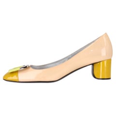 Roger Vivier Tri-Color Patent Leather Buckle Pumps