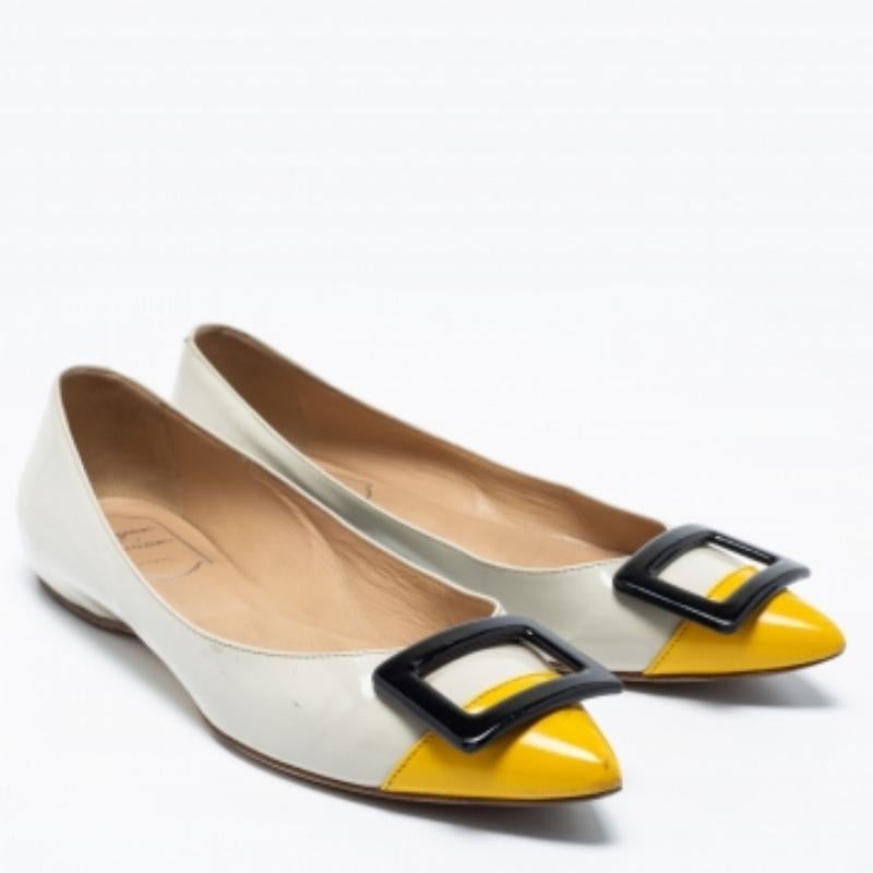 Roger Vivier Trompette en cuir verni tricolore Taille 36 en vente 2