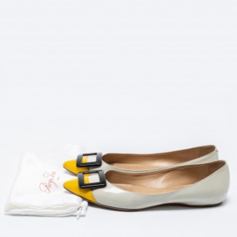 Roger Vivier Trompette en cuir verni tricolore Taille 36 en vente 3